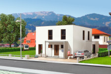 Kibri 38339 - H0 - Kubushaus Lina mit Terrasse - Polyplate Bausatz
